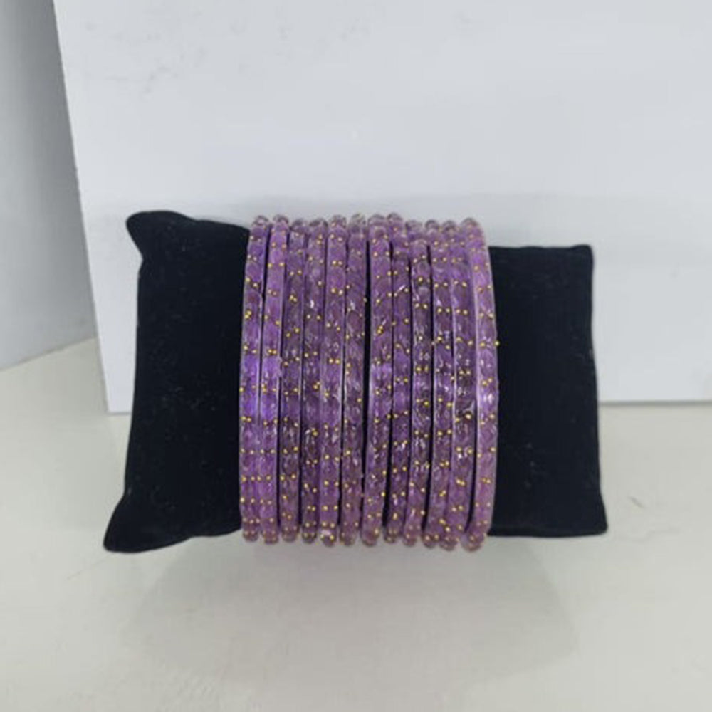 Akruti Collection Graceful Raindrop Glass Bangles Set for Women