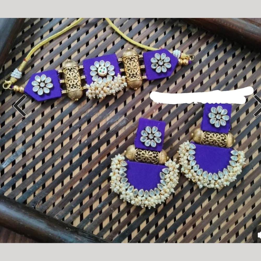 Shrijicreation Gold Plated Pearl Handmade Necklace Set