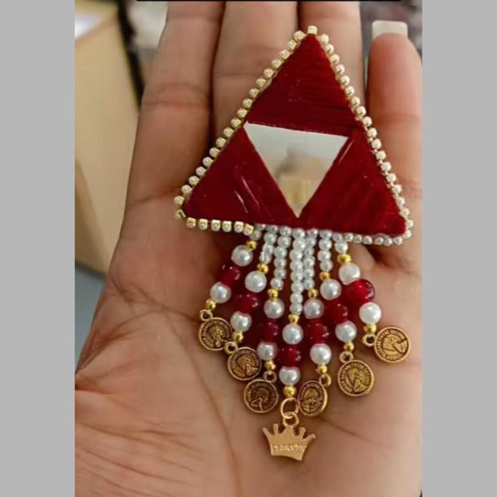Shrijicreation Pearl And Thread Handmade Saree Pin