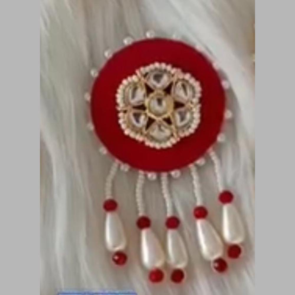 Shrijicreation Pearl And Thread Handmade Saree Pin