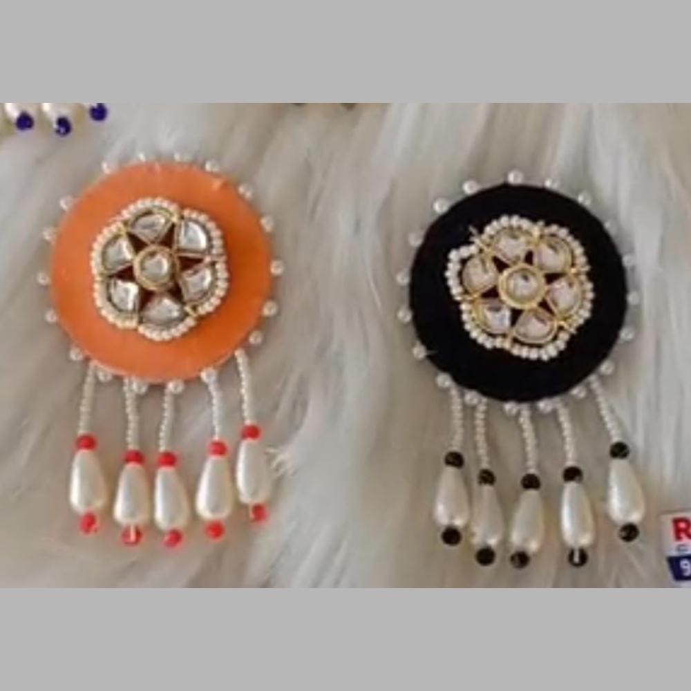 Shrijicreation Pearl And Thread Handmade Saree Pin