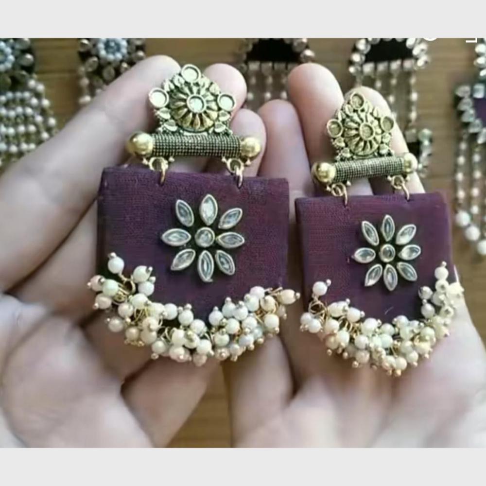 Shrijicreation Pearl Hand Made Dangler Earrings