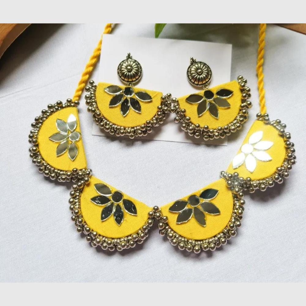 Shrijicreation Traditional Handmade Mirror Work Necklace Set