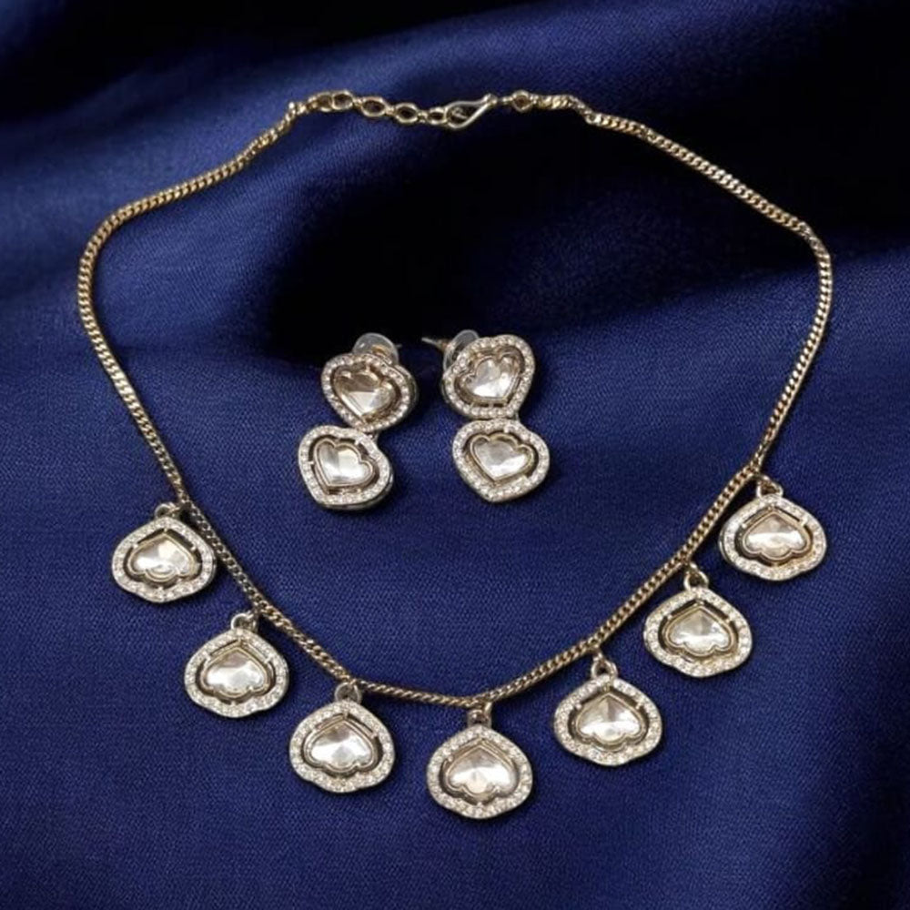 Palak Art Kundan Stone Necklace Set