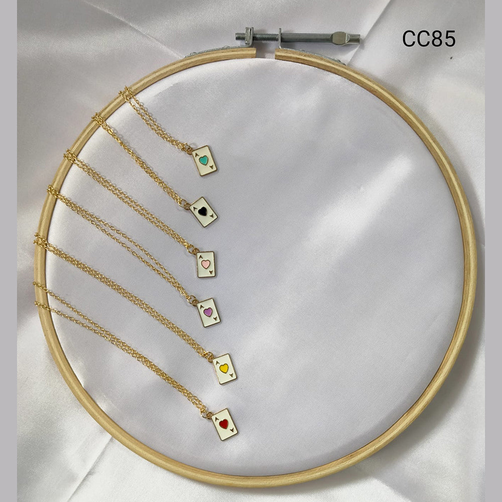 Adornment By Siddhi Gold Plated Pendant Set (Pack Of 6)