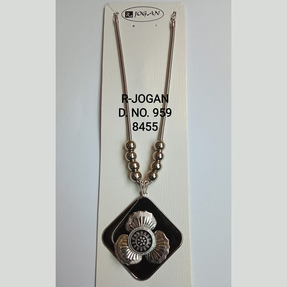 R Jogan Oxidised Plated Assorted Design Long Necklace