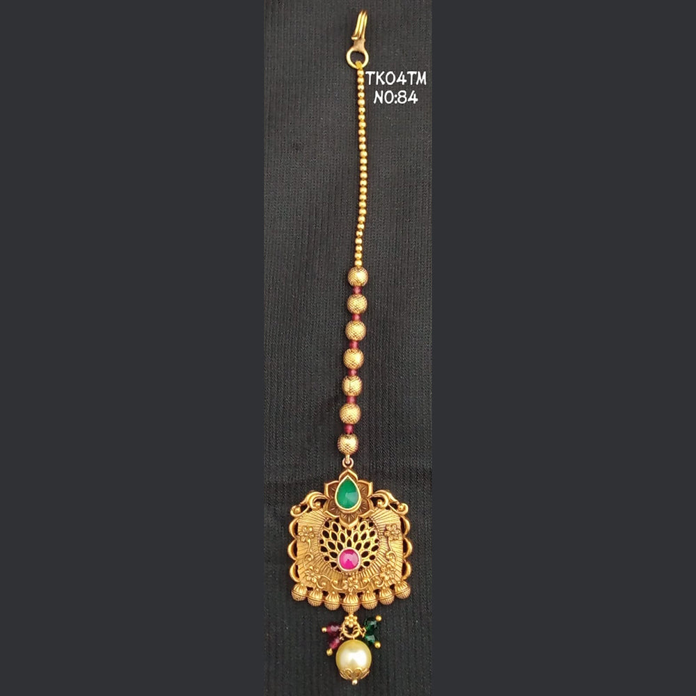 Kala Creation Copper Gold Plated Maangtikka
