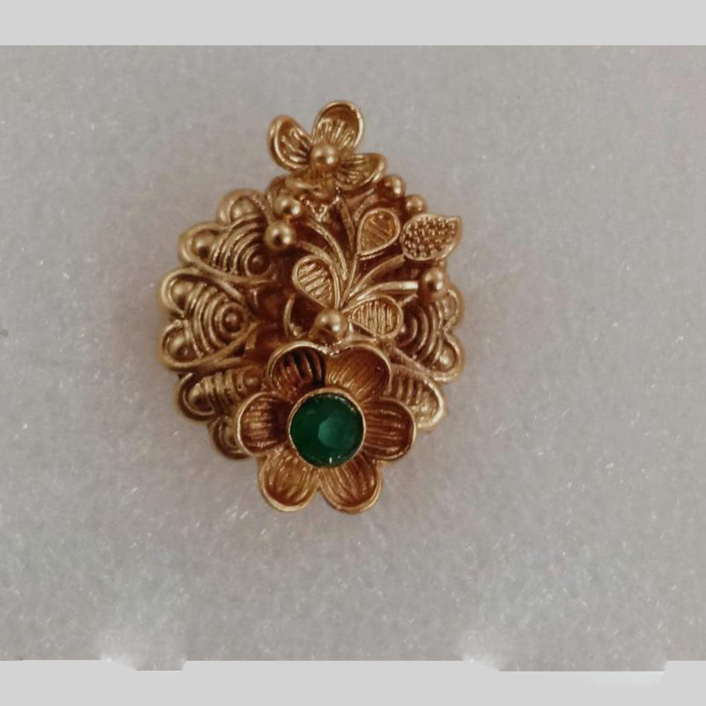 Star India Gold Plated Pota Stone Ring