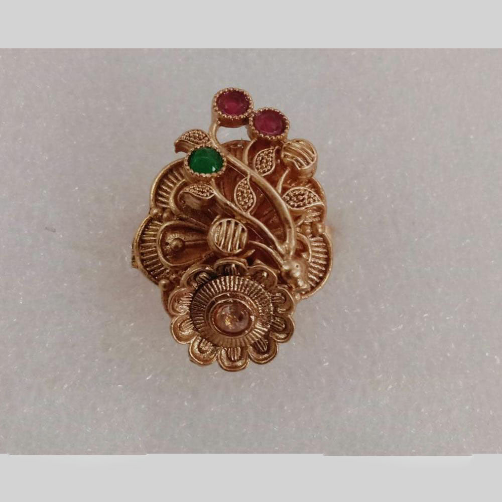 Star India Gold Plated Pota Stone Ring