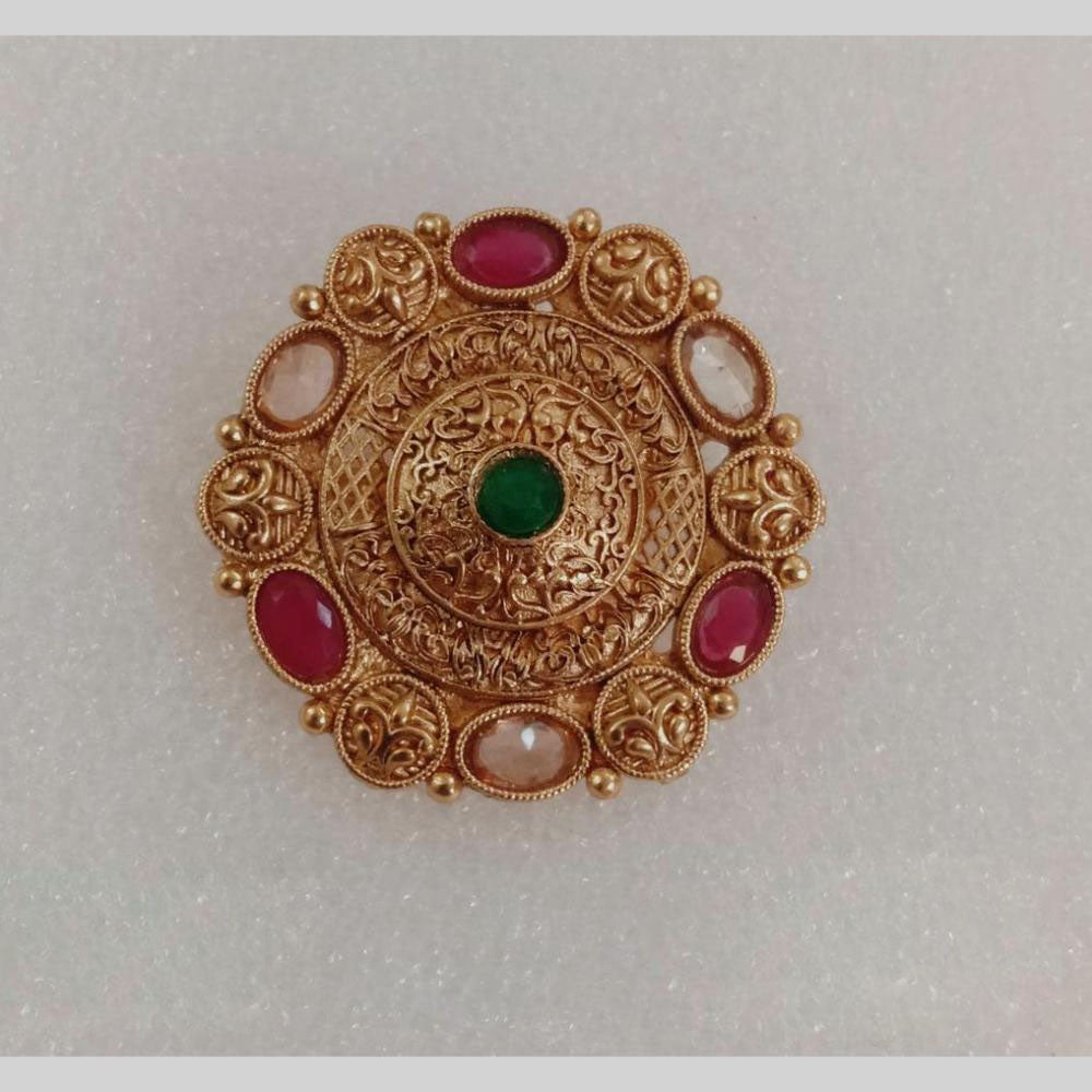 Star India Gold Plated Pota Stone Ring