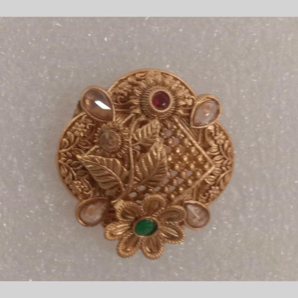 Star India Gold Plated Pota Stone Ring