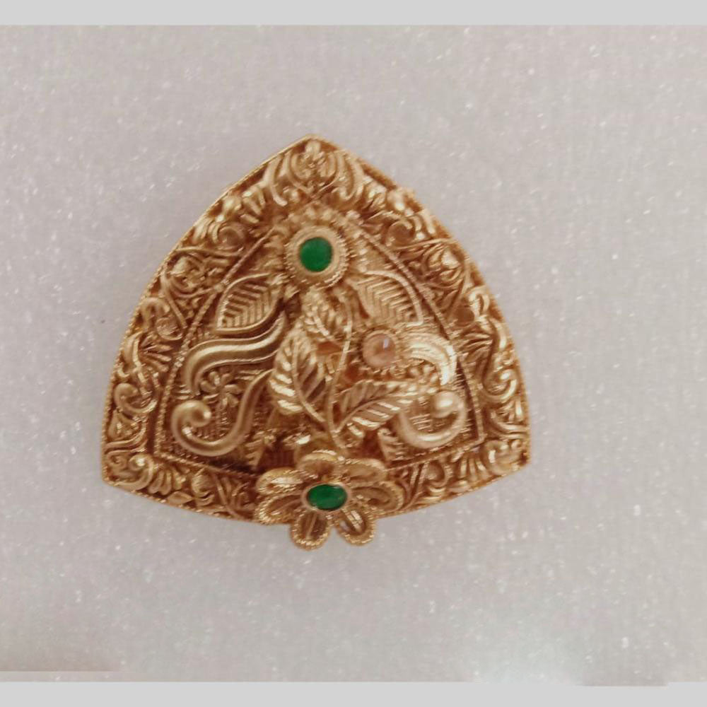 Star India Gold Plated Pota Stone Ring