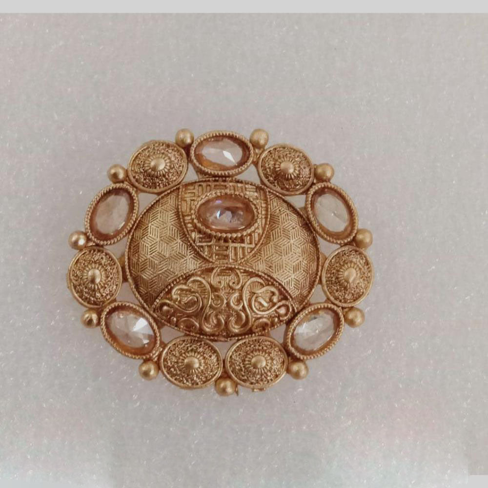 Star India Gold Plated Crystal Stone Ring