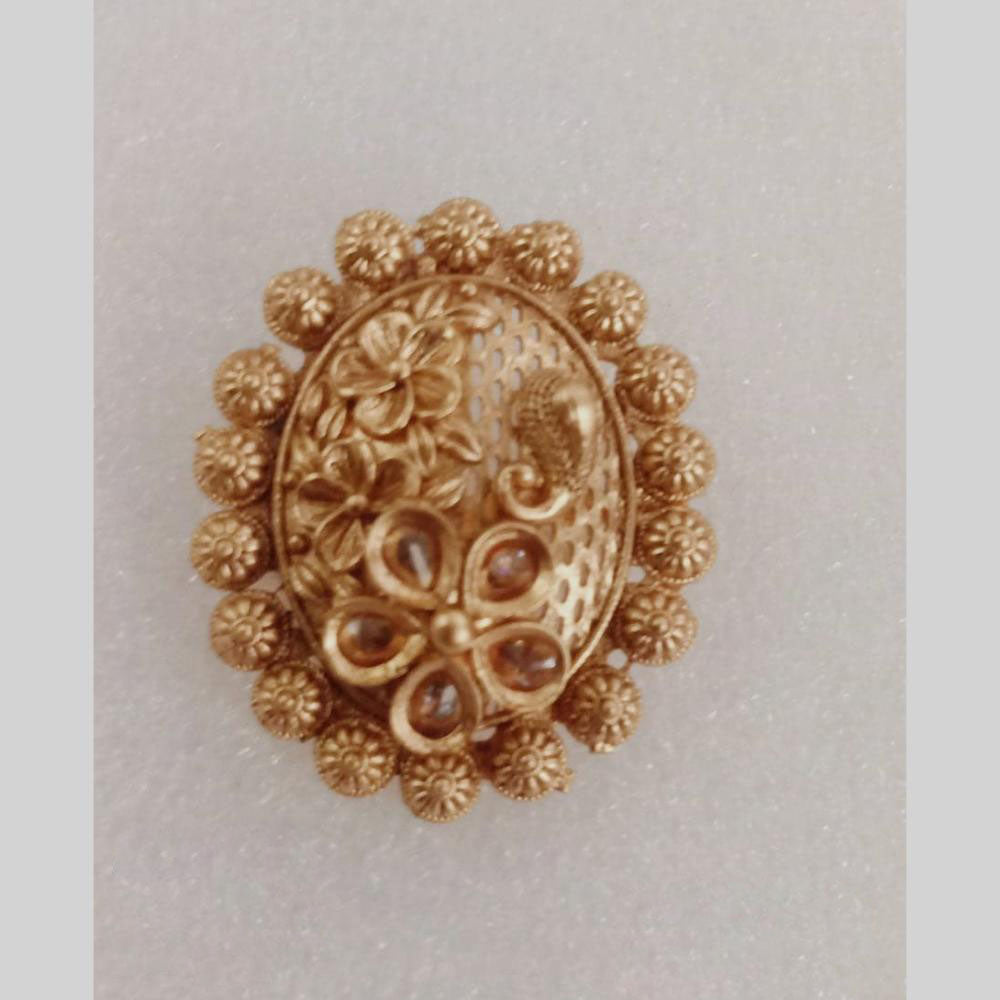 Star India Gold Plated Crystal Stone Ring