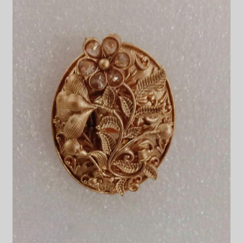 Star India Gold Plated Crystal Stone Ring