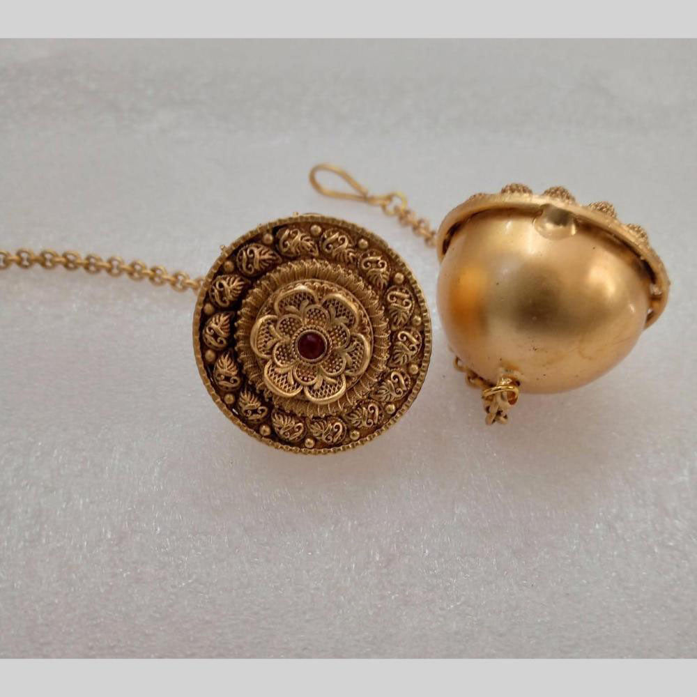 Star India Gold Plated Pota Stone Borla Maangtikka