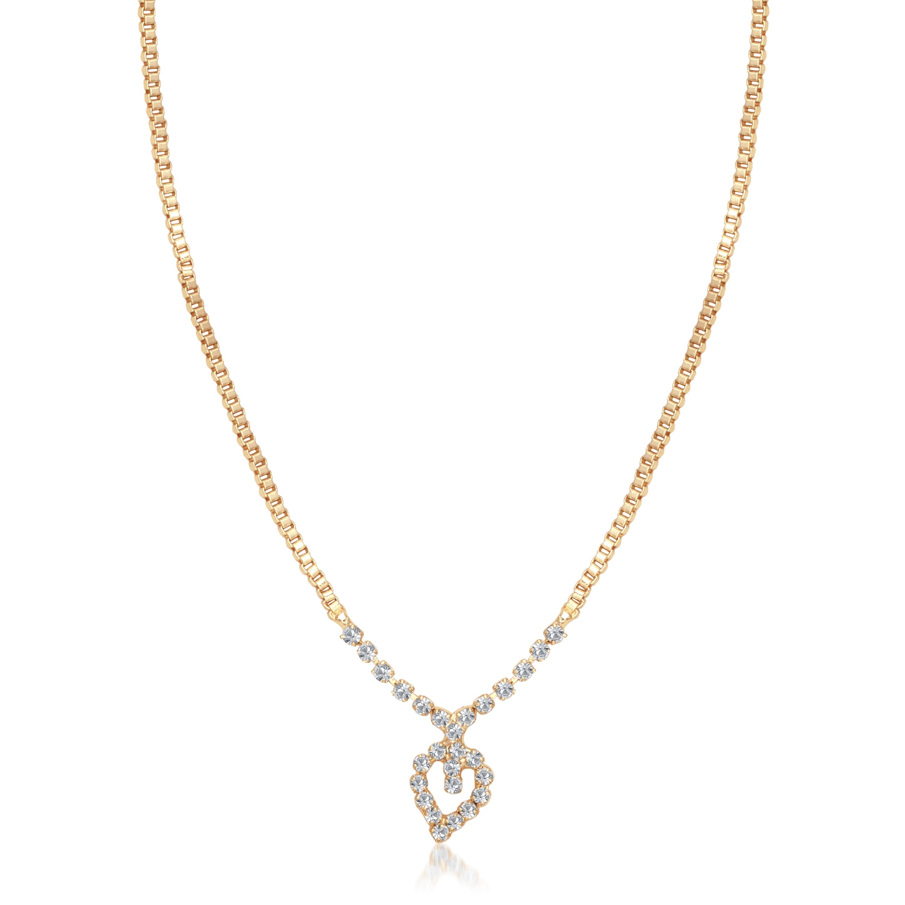 Urthn Austrian Stone Gold Plated Necklace Set With Bracelet (Pack Of 6)