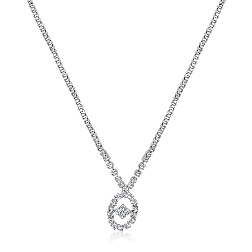 Urthn Silver Plated Necklace Set With Bracelet (Pack Of 6)