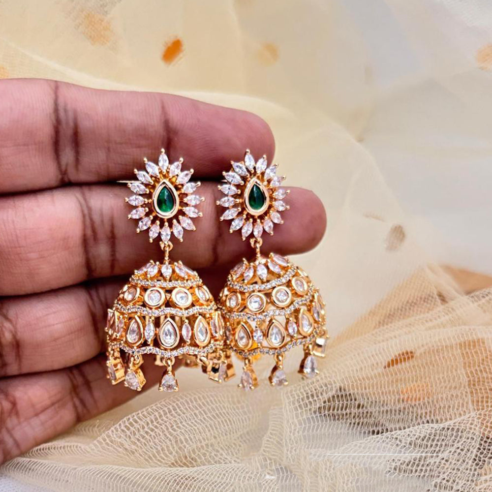 Jewel Addiction Polki Kundan Stone Designer Jhumki Earrings