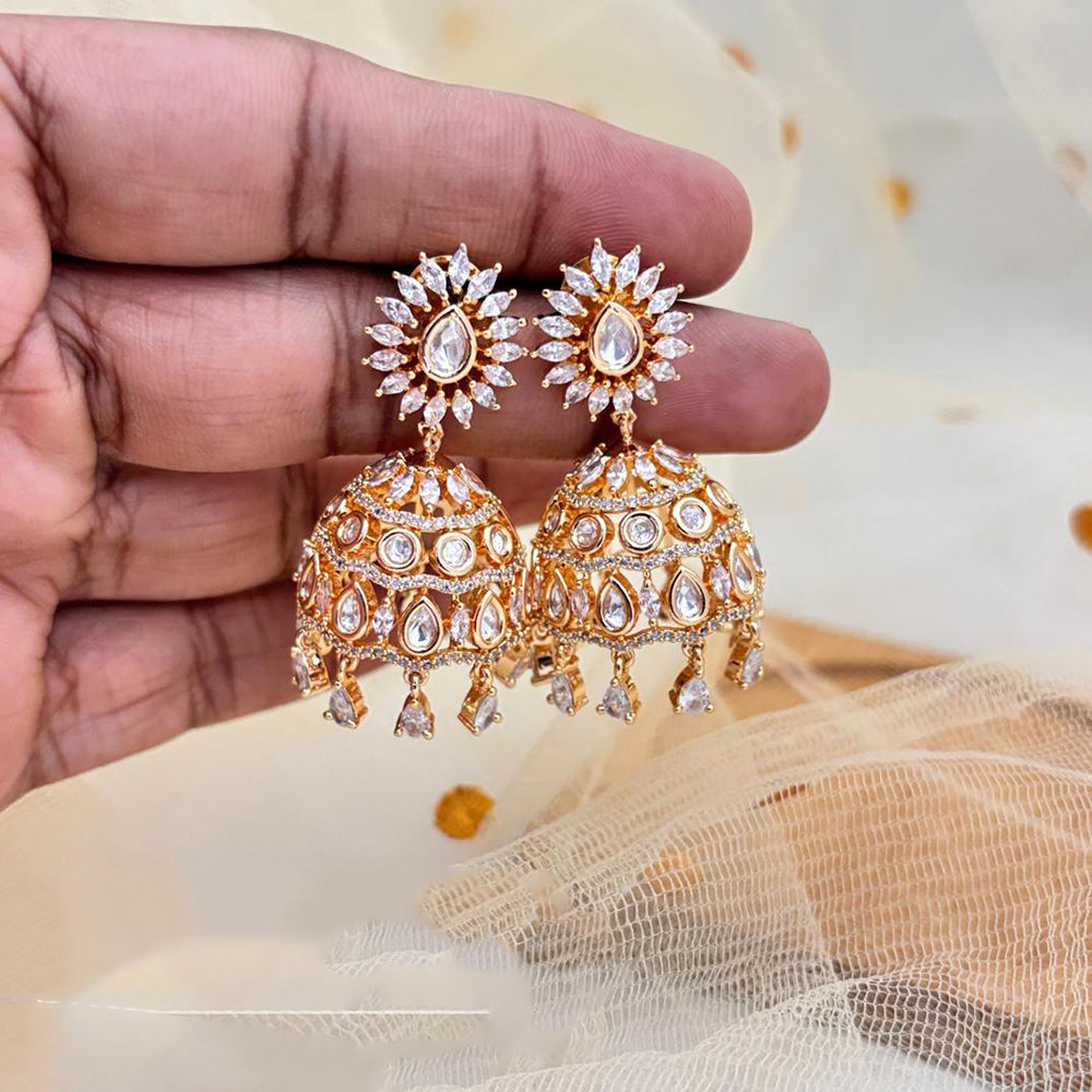 Jewel Addiction Polki Kundan Stone Designer Jhumki Earrings