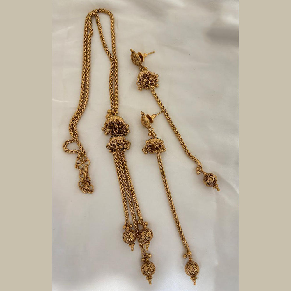 Jewel Addiction Designer Pearl Statement Long Necklace Set
