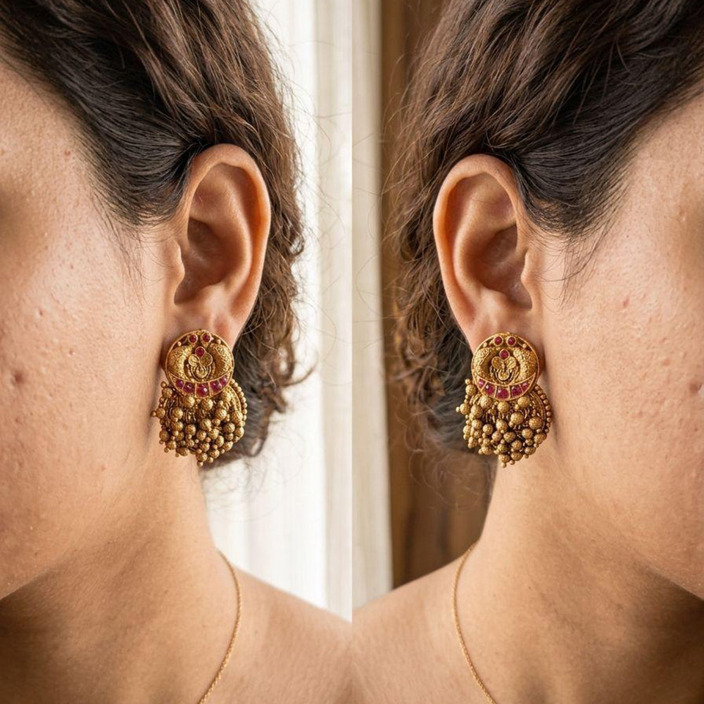Jewel Addiction Royal Pota Stone Pearl Stud Earrings