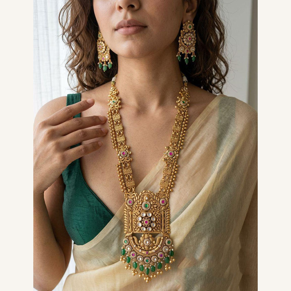 Jewel Addiction Luxury Pota Stone And Pearl Necklace Set
