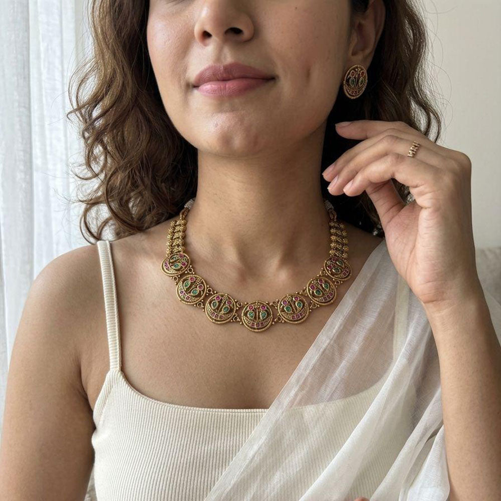 Jewel Addiction Glamorous Pota Stone Necklace Set