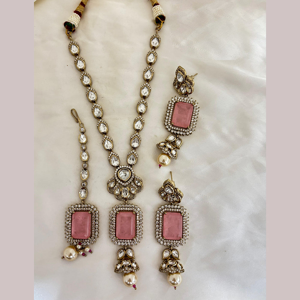 Jewel Addiction Royal Polki Kundan Stone And Beads Necklace Set