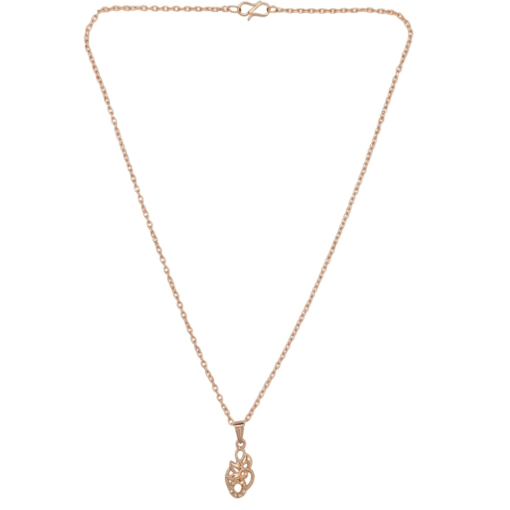 Urthn Rose Gold Plated Chain Pendant For Women/ Girls(Pack of 12)