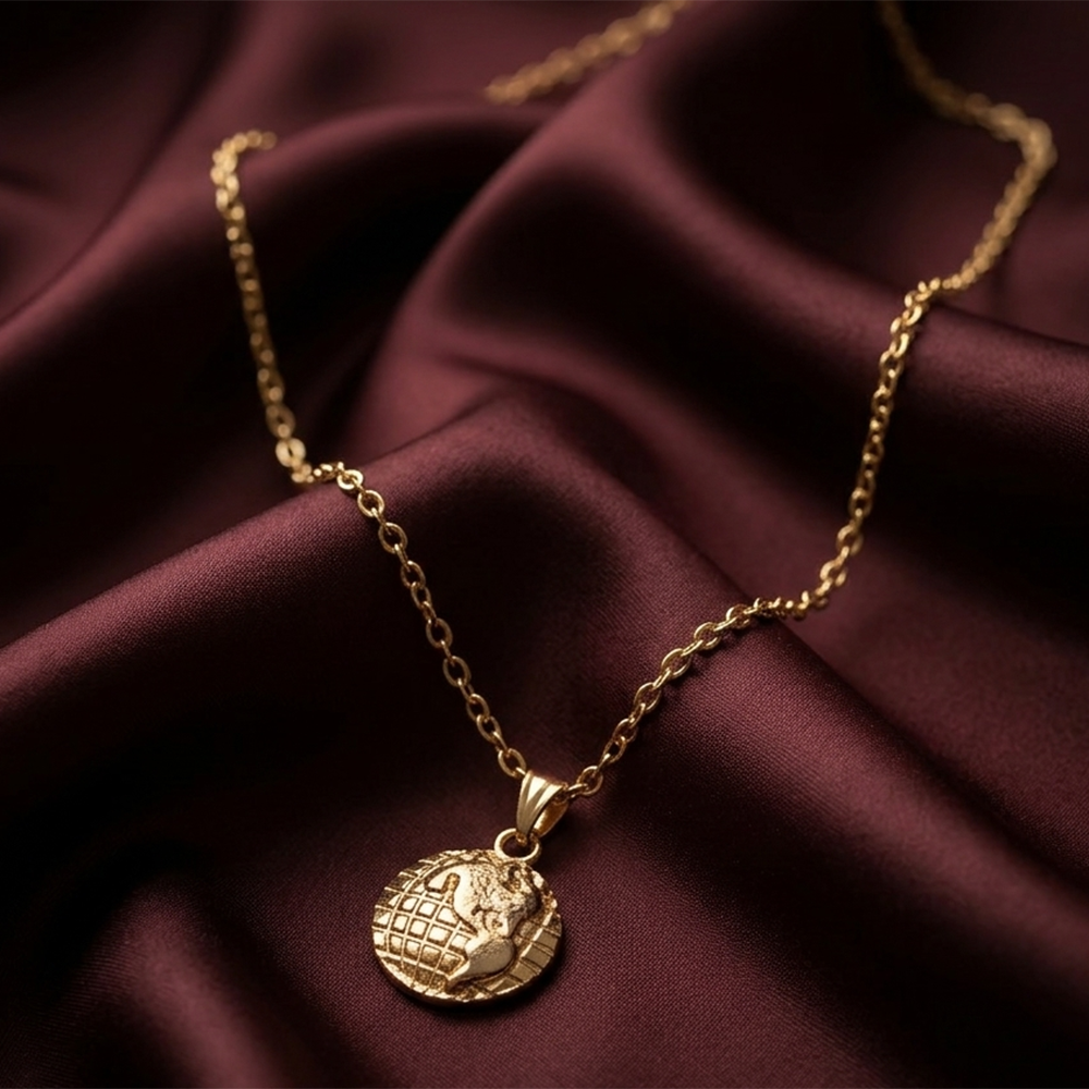 Urthn Rose Gold Plated Stylish Chain Pendant For Women & Girls(Pack of 12)