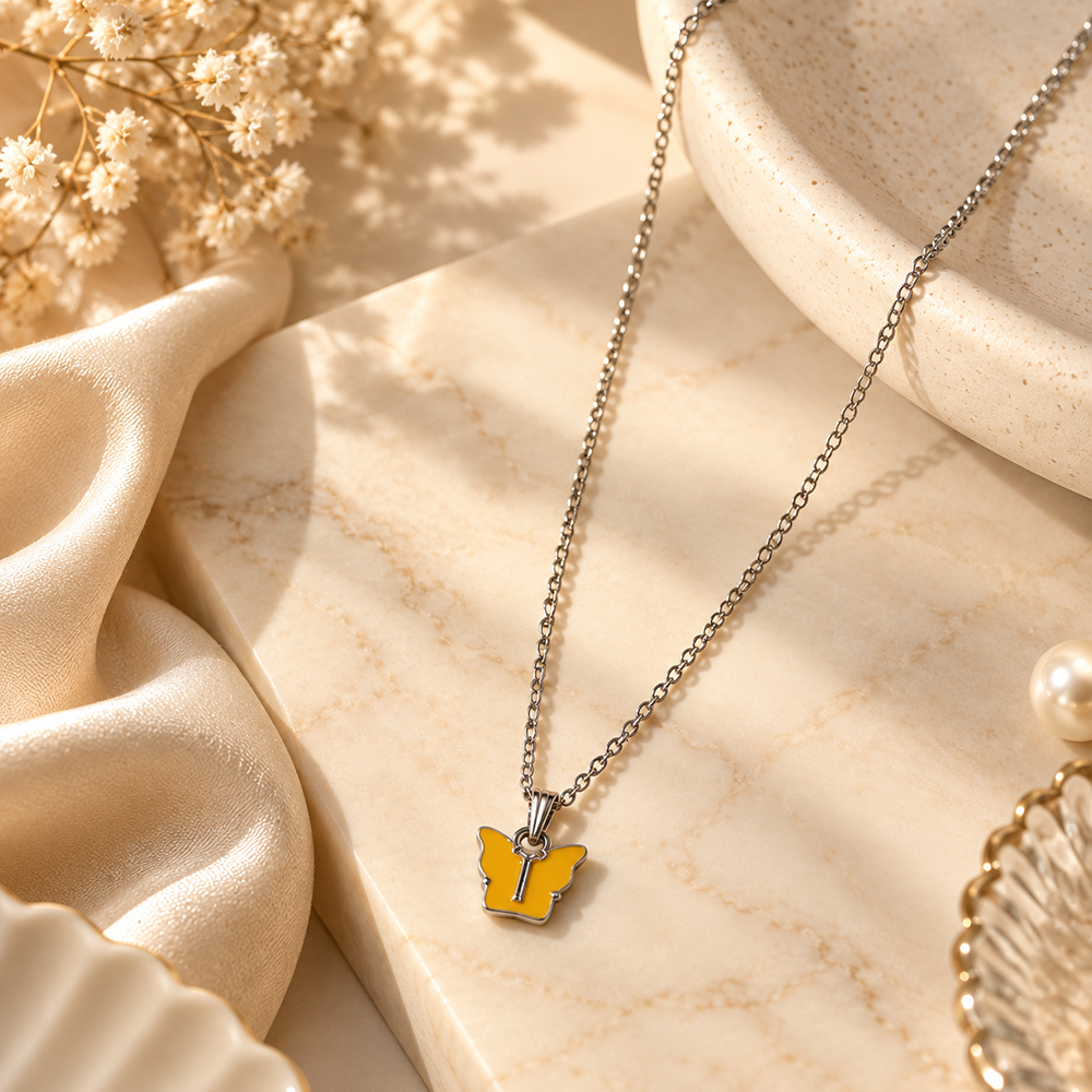 Urthn Butterfly Chain Pendant for Women Stylish Trendy Fashion Jewellery