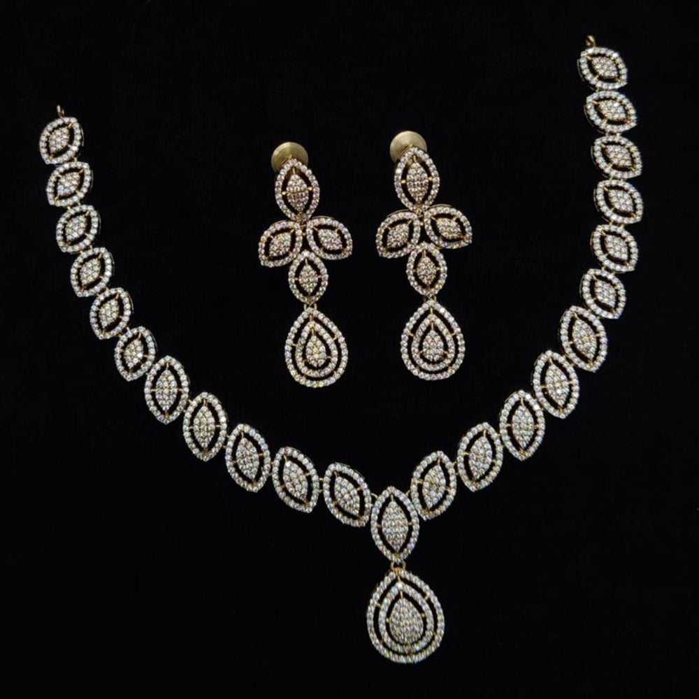 JCM Gold Plated Austrian Stone Necklace Set