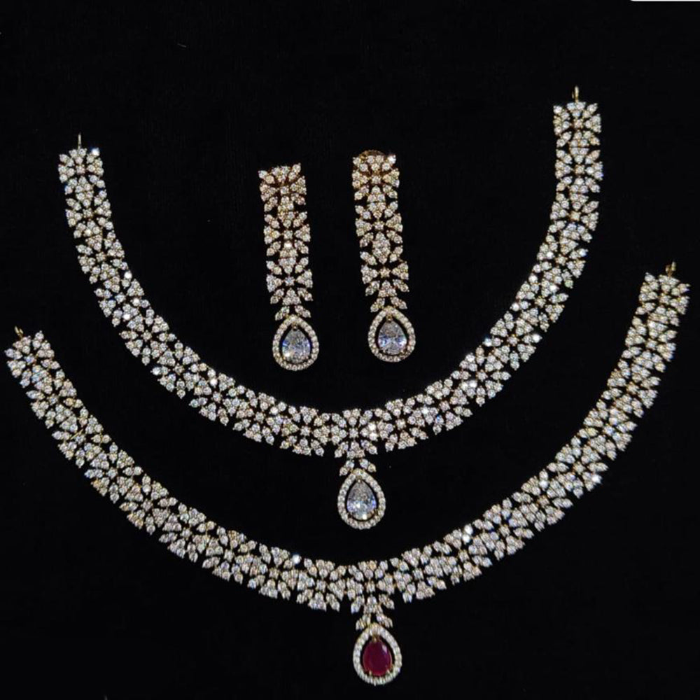 JCM Gold Plated Austrian Stone Necklace Set