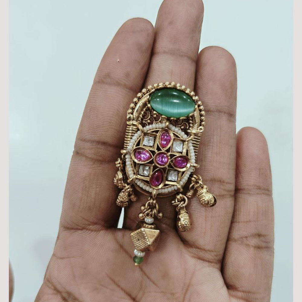 JCM Jewellery Elegant Rings with Ghoogri Gold Plated Ethnic Jewellery