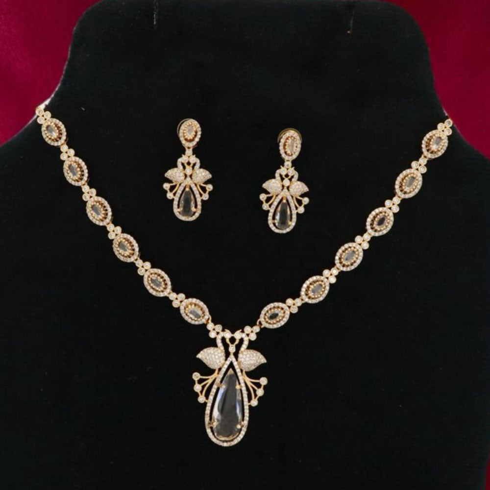 JCM Jewellery Premium Quality Long Necklace Set with Crystal and Austrian