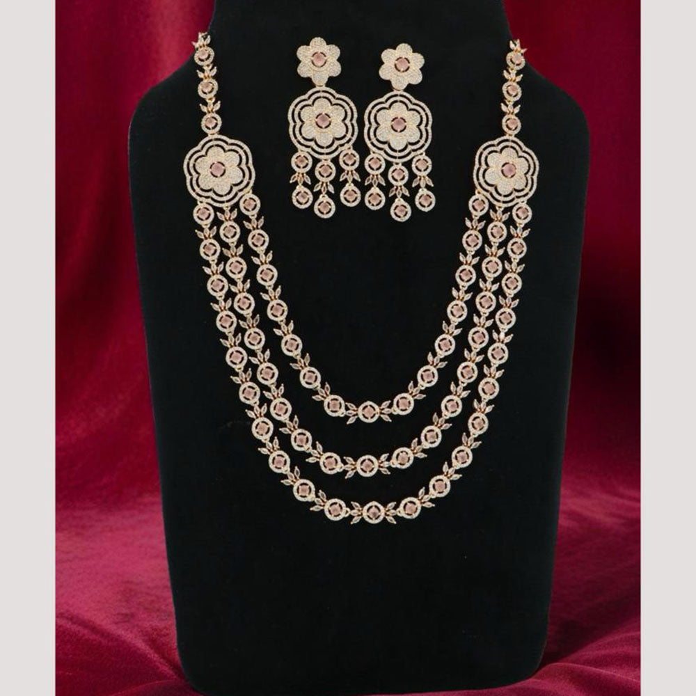 JCM Jewellery Exclusive American Diamond Necklace Set - Starry Shine