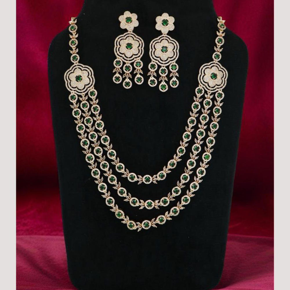 JCM Jewellery Exclusive American Diamond Necklace Set - Starry Shine