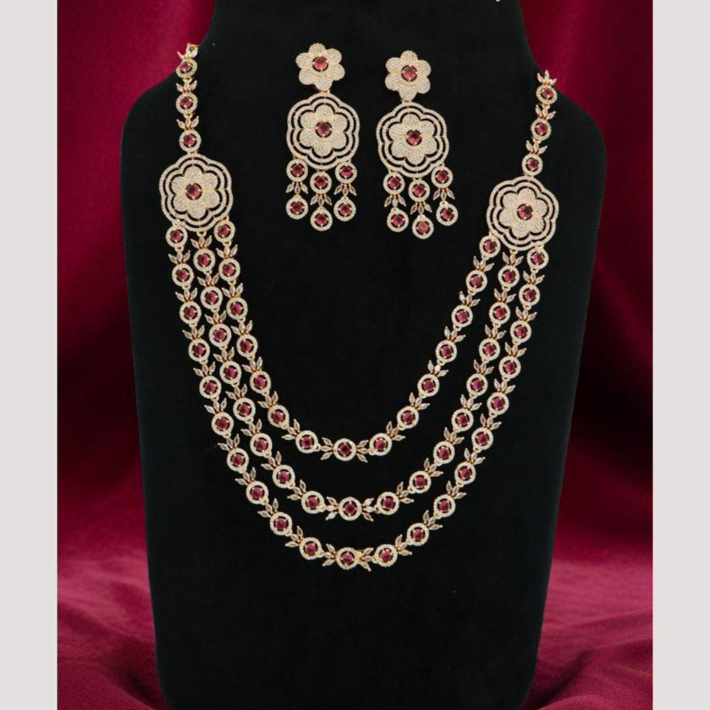 JCM Jewellery Exclusive American Diamond Necklace Set - Starry Shine