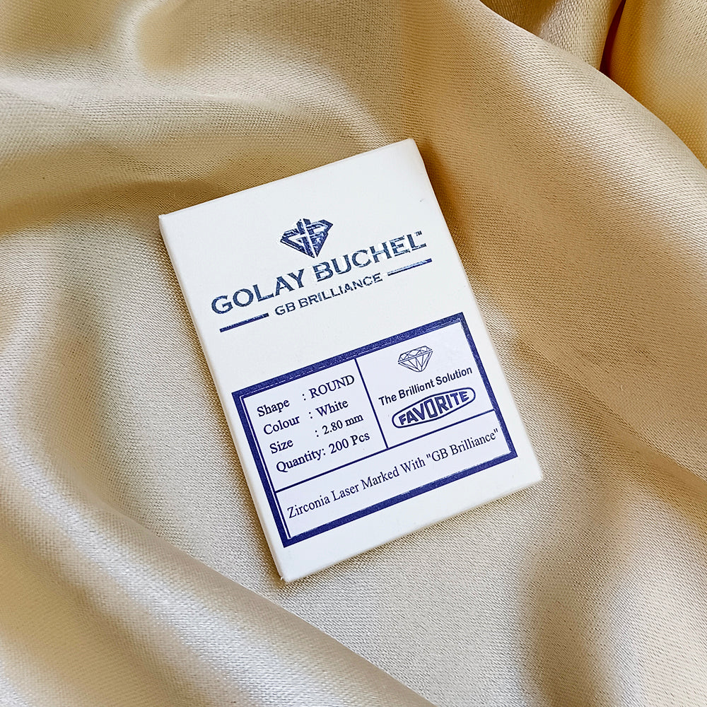 Golay Buchel Round Shape Cubic Zirconia Stone (2.80 mm)