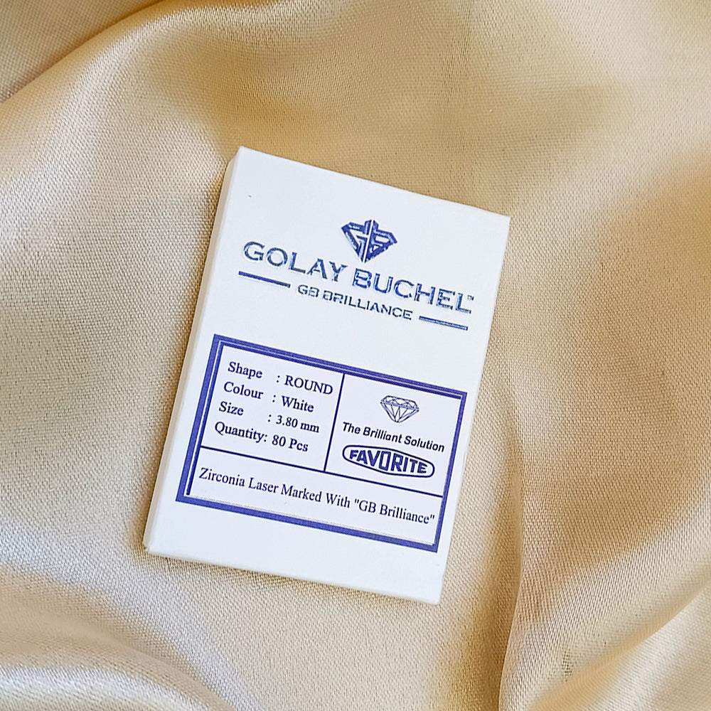 Golay Buchel Round Shape Cubic Zirconia Stone (3.80 mm)