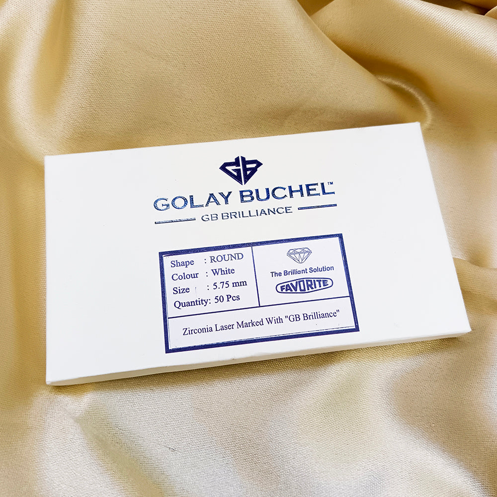 Golay Buchel Round Shape Cubic Zirconia Stone (5.75mm)