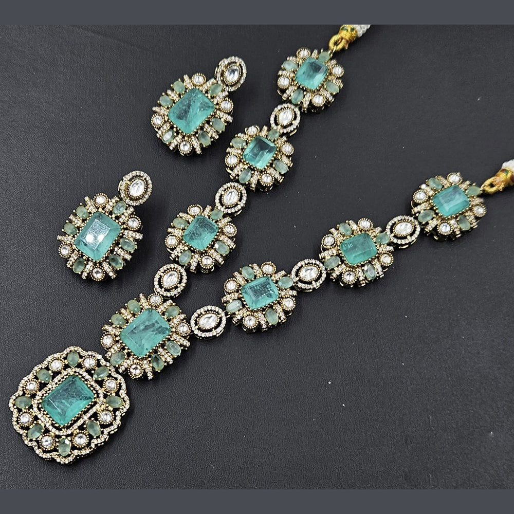 JCM Gold Plated Crystal Stone Necklace Set