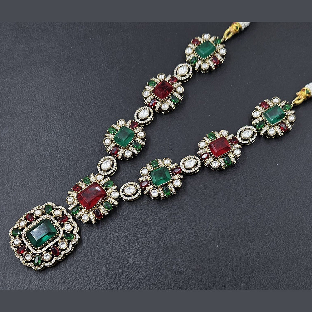 JCM Gold Plated Crystal Stone Necklace Set