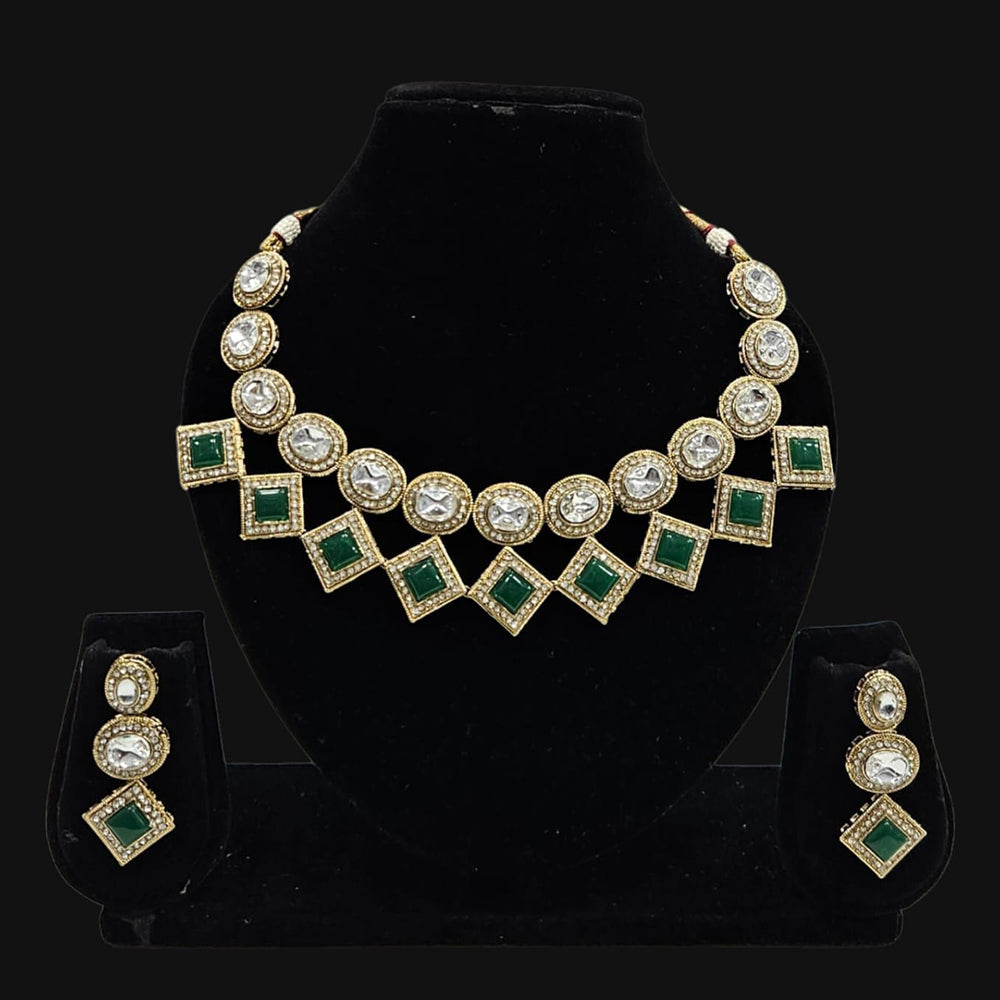 JCM Gold Plated Crystal Stone Necklace Set