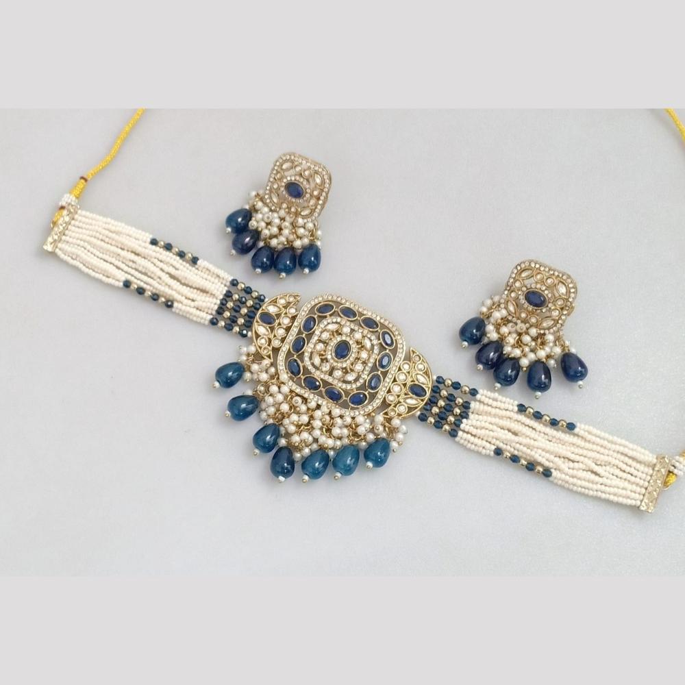 JCM Gold Plated Pota Stone And Beads Necklace Set