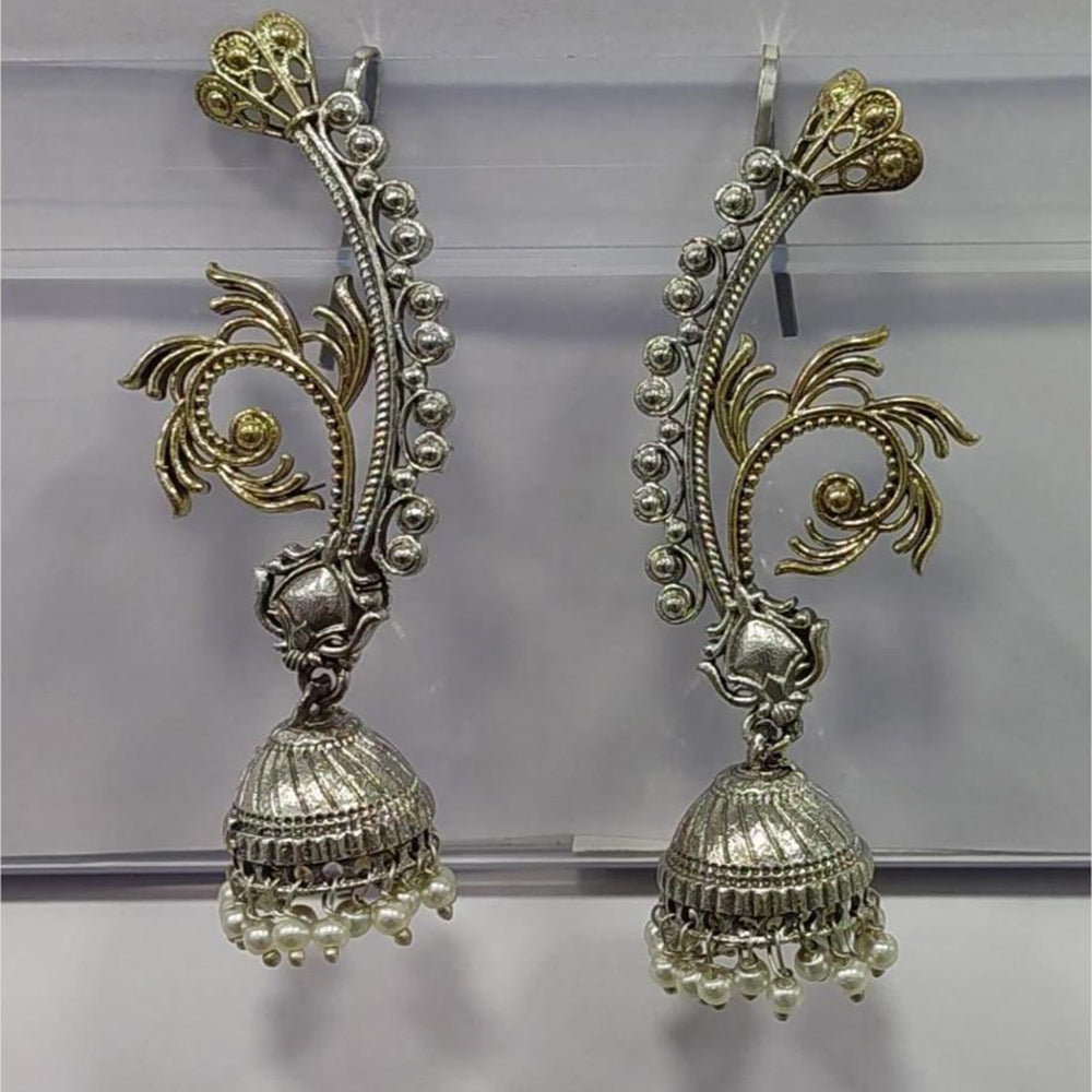 JCM 2 Tone Plated Jhumki Earrings