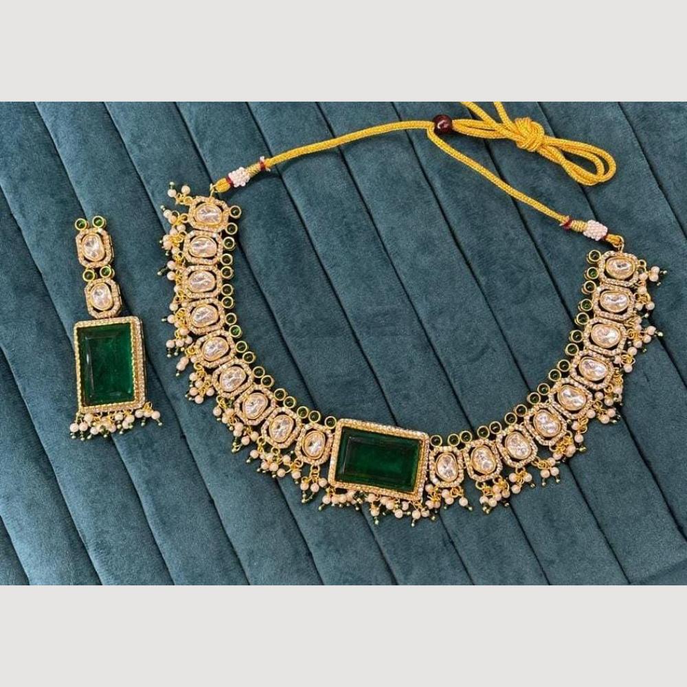 JCM Luxury Pearl And Crystal Stone Ideal for Special Events Necklace Set