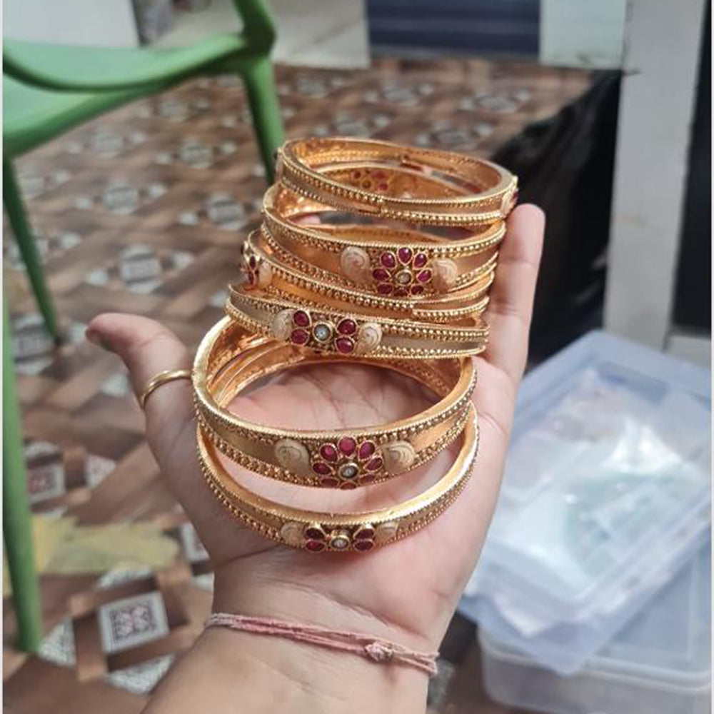 JCM Pota Stone Bangle Set – Bold Ethnic Style with Traditional Accents