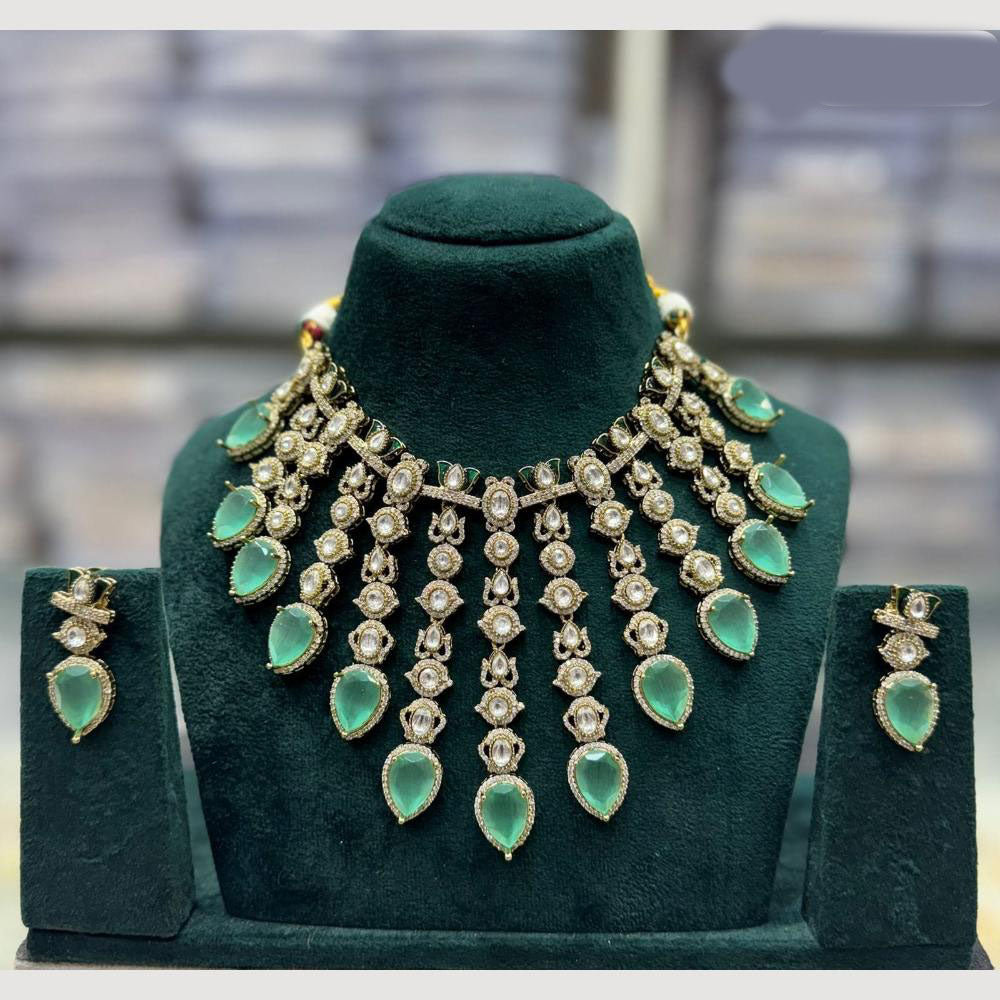 JCM Kundan And Crystal Stone Necklace Set